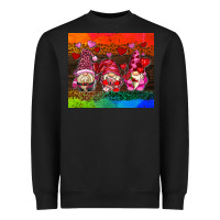 Black valentines day gnome Heavyweight Sweatshirt - AdoDesignShop