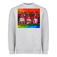 Heather Grey valentines day gnome Heavyweight Sweatshirt - AdoDesignShop
