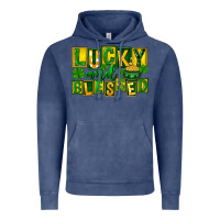 Vintage Denim St Patricks Day Lucky And Blessed Vintage Hoodie - FaDigitalArtStudio