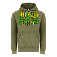 Vintage Olive St Patricks Day Lucky And Blessed Vintage Hoodie - FaDigitalArtStudio