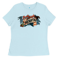 Baby Blue I'm not drunk I'm patriotic 4th of july Ladies Tee - HowdyJamesFarm