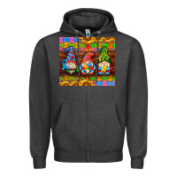 Charcoal Heather autism gnomes Zipper Hoodie - AdoDesignShop