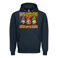 Navy autism gnomes Zipper Hoodie - AdoDesignShop