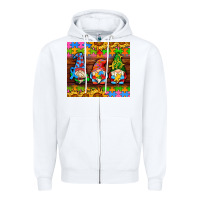 White autism gnomes Zipper Hoodie - AdoDesignShop