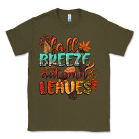 Army Green fall breeze and autumn leaves Classic Tee - CowGirlArtShop