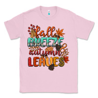 Bubblegum Pink fall breeze and autumn leaves Classic Tee - CowGirlArtShop