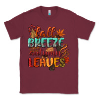 Burgundy fall breeze and autumn leaves Classic Tee - CowGirlArtShop