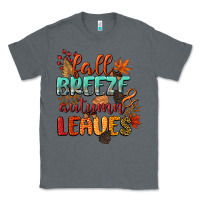 Charcoal Heather fall breeze and autumn leaves Classic Tee - CowGirlArtShop