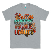 Heather Grey fall breeze and autumn leaves Classic Tee - CowGirlArtShop