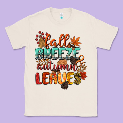 Fall Breeze And Autumn Leaves Classic Tee Designed By Cowgirlartshop