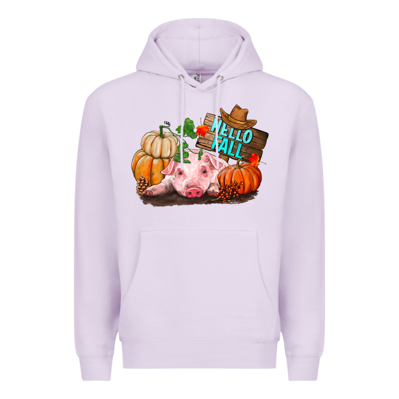 Hello Fall Pig Premium Hoodie by RanaPortraitStore | Teevron