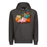 Smoke Hello fall pig Premium Hoodie - RanaPortraitStore