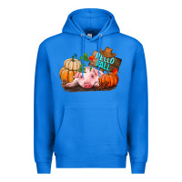 True Royal Hello fall pig Premium Hoodie - RanaPortraitStore