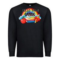 Black back to school hello third grade 3200x2400 Premium Sweatshirt - AdoDesignShop