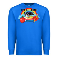 True Royal back to school hello third grade 3200x2400 Premium Sweatshirt - AdoDesignShop