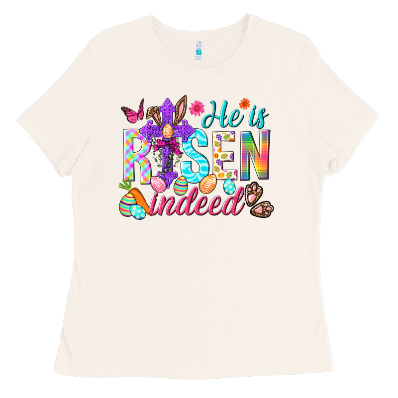 He Is Risen Indeed Happy Easter Day Ladies Tee by HowdyJamesFarm | Teevron