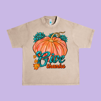 Give Thanks Urban Heavy Tee Designed By Fadigitalartstudio