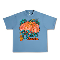 Pebble Blue Give Thanks Urban Heavy Tee - FaDigitalArtStudio