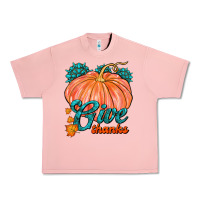 Salmon Give Thanks Urban Heavy Tee - FaDigitalArtStudio