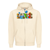 Sandshell autism coffee cup with sunflower Zipper Hoodie - AdoDesignShop