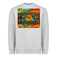 Heather Grey with god all things are possible Heavyweight Sweatshirt - AdoDesignShop