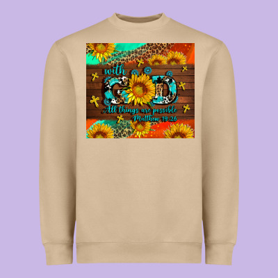 With God All Things Are Possible Heavyweight Sweatshirt Designed By Adodesignshop