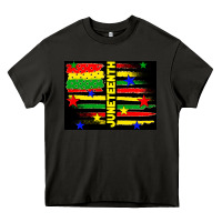 Asphalt juneteenth american flag Heavy Core Tee - TumblerDesignByShophia