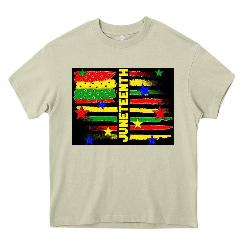 Juneteenth American Flag Heavy Core Tee by TumblerDesignByShophia | Teevron