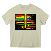 Mossy juneteenth american flag Heavy Core Tee - TumblerDesignByShophia