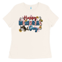 Bone Happy memorial day 4th of july Ladies Tee - CowGirlArtShop