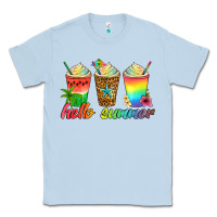 Dusty Blue hello summer Classic Tee - Artiststas
