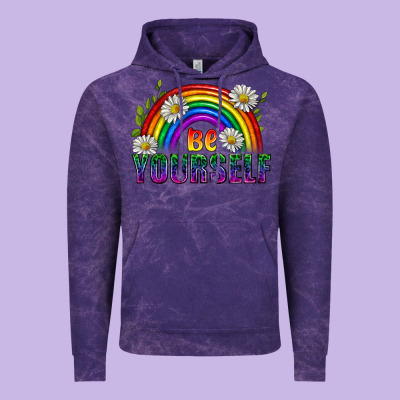 Be Yourself Pride Lgbtq Vintage Hoodie Designed By Bundleandbundleshop