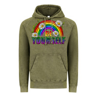 Vintage Olive Be Yourself Pride Lgbtq Vintage Hoodie - BundleAndBundleShop