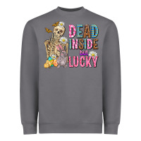 Storm easter dead inside but lucky  with skeleton Heavyweight Sweatshirt - AdoDesignShop