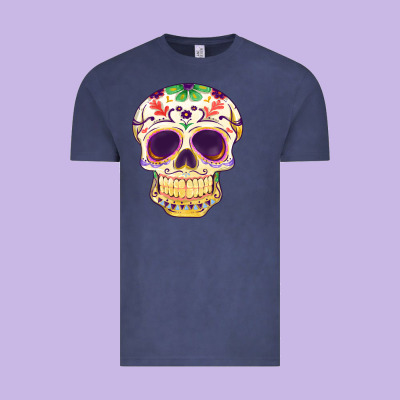 Cinco De Mayo Skull Vintage Tee Designed By Fadigitalartstudio