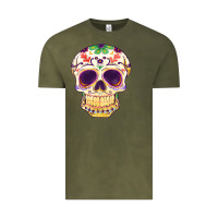 Vintage Olive Cinco de mayo skull Vintage Tee - FaDigitalArtStudio