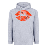 Heather Grey basketball lips Heavyweight Hoodie - AdoDesignShop