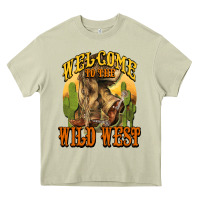 Mossy Welcome to the wild west Cowboy boots Heavy Core Tee - HowdyJamesFarm