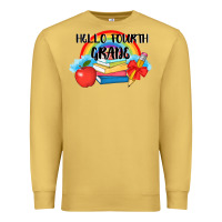 Antique Gold back to school hello fourth grade 3200x2400 Premium Sweatshirt - AdoDesignShop