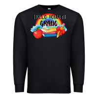 Black back to school hello fourth grade 3200x2400 Premium Sweatshirt - AdoDesignShop