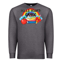 Charcoal Heather back to school hello fourth grade 3200x2400 Premium Sweatshirt - AdoDesignShop