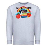Heather Grey back to school hello fourth grade 3200x2400 Premium Sweatshirt - AdoDesignShop