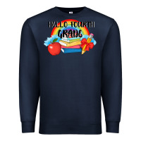 Navy back to school hello fourth grade 3200x2400 Premium Sweatshirt - AdoDesignShop