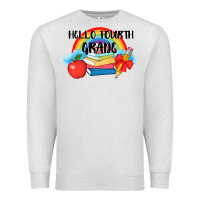 Oatmeal Heather back to school hello fourth grade 3200x2400 Premium Sweatshirt - AdoDesignShop