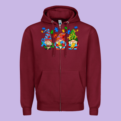 Autism Gnomes Zipper Hoodie Designed By Adodesignshop