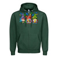 Sports Green autism gnomes Zipper Hoodie - AdoDesignShop