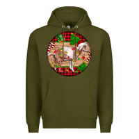 Army Green Nubian Goat Christmas Premium Hoodie - LillyAllenDesigns