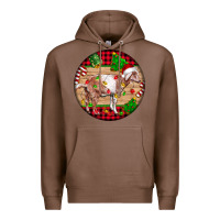 Chestnut Nubian Goat Christmas Premium Hoodie - LillyAllenDesigns