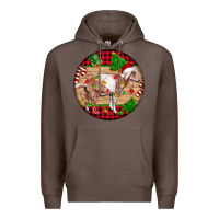 Coffee Nubian Goat Christmas Premium Hoodie - LillyAllenDesigns
