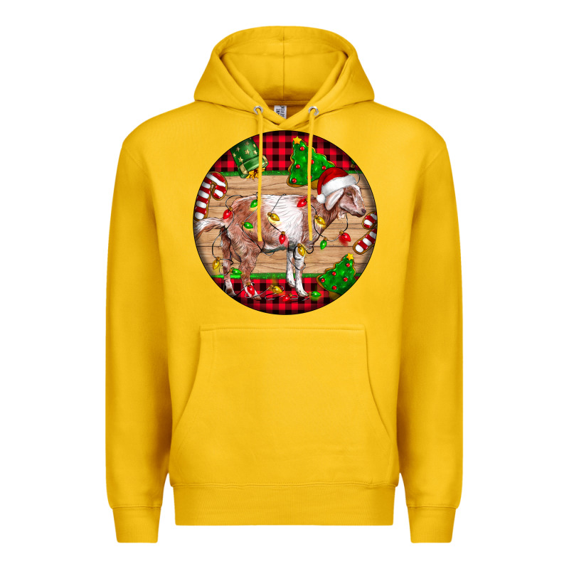 Nubian Goat Christmas Premium Hoodie by LillyAllenDesigns | Teevron